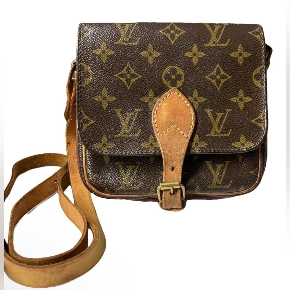 Louis Vuitton Monogram Mini Cartouchiere PM Crossbody Bag 874 SL